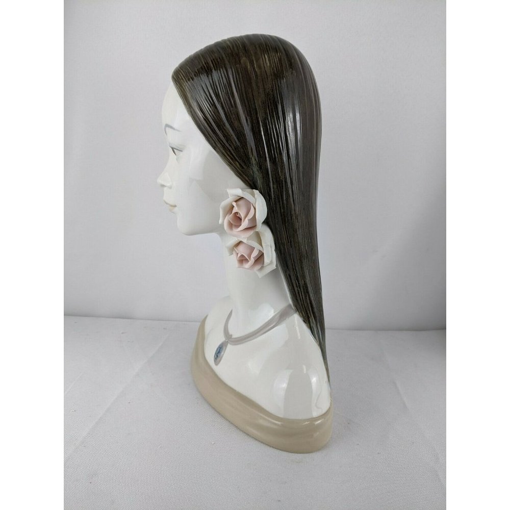 Vintage Llardo Maja Young Women's Porcelain Head Bust #4668 Retired Spain 1985 - Picture 3 of 12